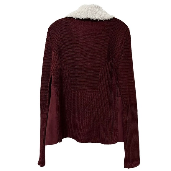 Outback Trading Company Large Burgundy Ladies Leia Wine Cardigan Sweater Y - Picture 2 of 4